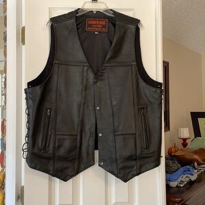 3xl leathered motorcycle vest